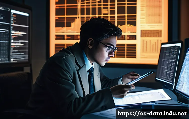 데이터사이언스에서 데이터 전처리 - **Prompt 1: Deciphering the Data Chaos**
    "A highly detailed, cinematic shot of a determined data...