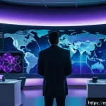 데이터사이언스에서 딥러닝 적용 - A detailed, futuristic data science laboratory with diverse engineers analyzing complex neural netwo...